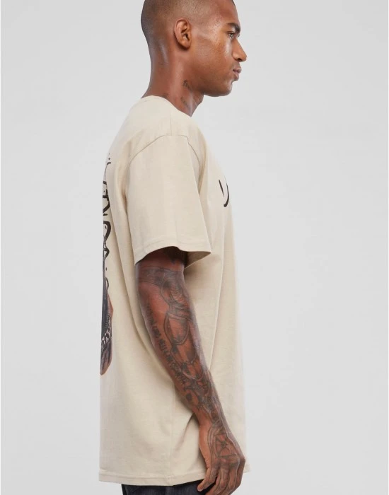 Мъжка тениска в бежов цвят Mister Tee Giza Oversize, Тениски - Hoodstyle.bg