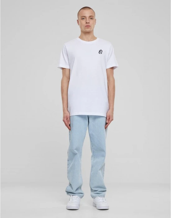 Мъжка тениска в бял цвят MISTER TEE Dice Fire EMB, Тениски - Hoodstyle.bg
