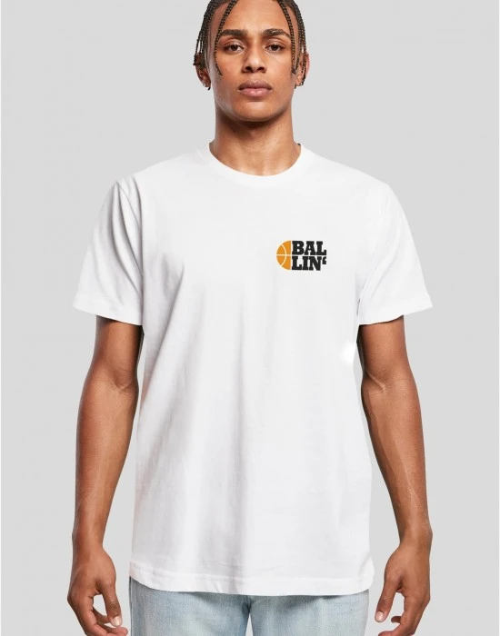 Мъжка тениска в бял цвят MISTER TEE Ballin 4.0, Тениски - Hoodstyle.bg