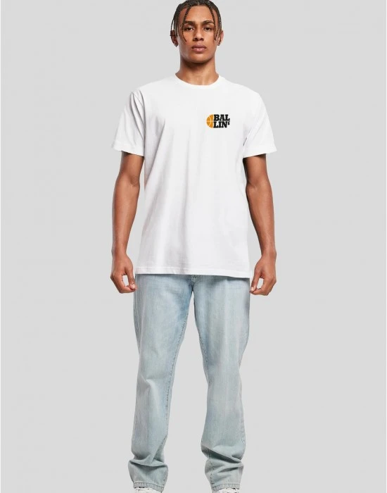 Мъжка тениска в бял цвят MISTER TEE Ballin 4.0, Тениски - Hoodstyle.bg