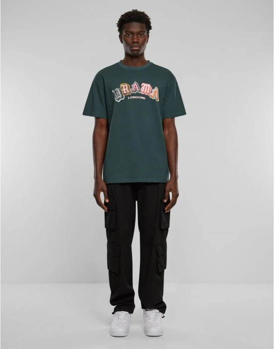 Тениска Drama I choose Heavy Oversize Tee bottlegreen XXL