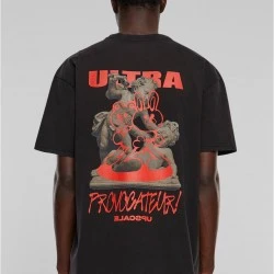 Мъжка тениска в черен цвят Ultraprovocateur Acid Heavy Oversize