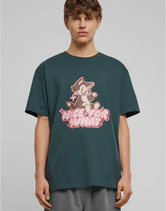 Тениска Nice for what Heavy Oversize Tee bottlegreen XXL