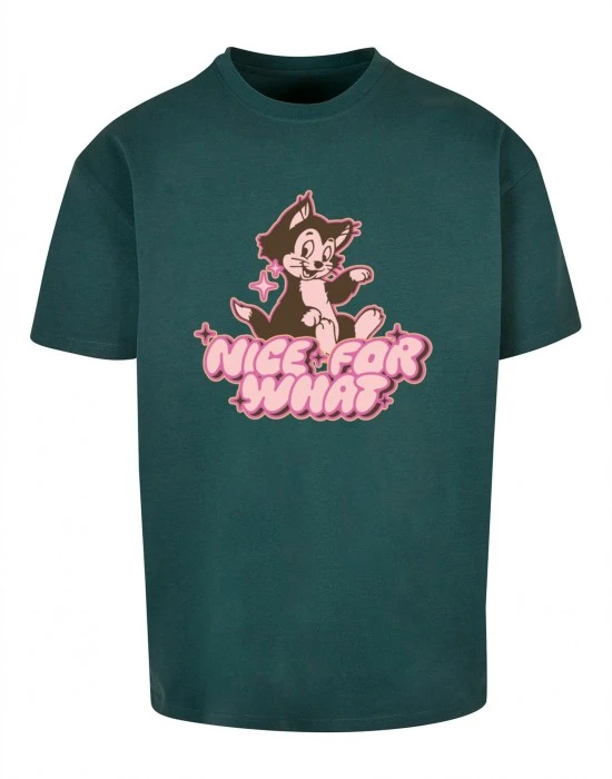 Тениска Nice for what Heavy Oversize Tee bottlegreen XXL