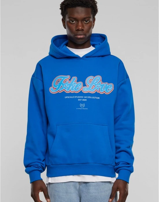 F*ke L*ve Ultra Heavy Oversize Hoodie cobalt blue XXL
