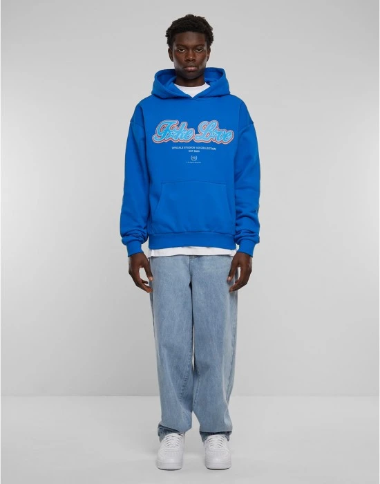 F*ke L*ve Ultra Heavy Oversize Hoodie cobalt blue XXL