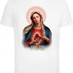 Тениска Praying Mary Tee white XXL