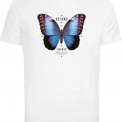 Тениска Become the Change Butterfly Tee white XXL