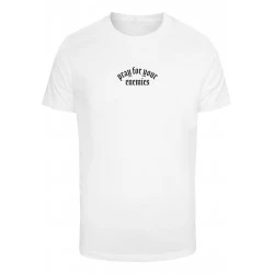 Мъжка тениска в бял цвят Mister Tee Pray For Your Enemies
