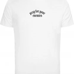 Мъжка тениска в бял цвят Mister Tee Pray For Your Enemies