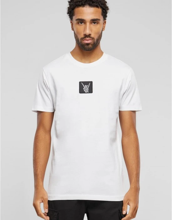 Тениска Skelett Patch Tee white XXL