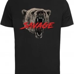 Мъжка тениска в черен цвят Mister Tee True Savage