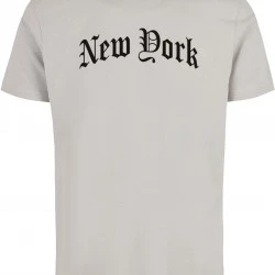 Тениска New York Wording Tee lightasphalt XXL