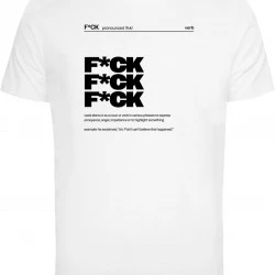 Мъжка тениска в бял цвят Mister Tee F*ck Definition