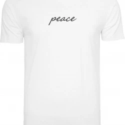 Тениска Peace Wording EMB Tee white XXL