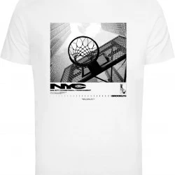 Мъжка тениска в бял цвят Mister Tee NYC Ballin