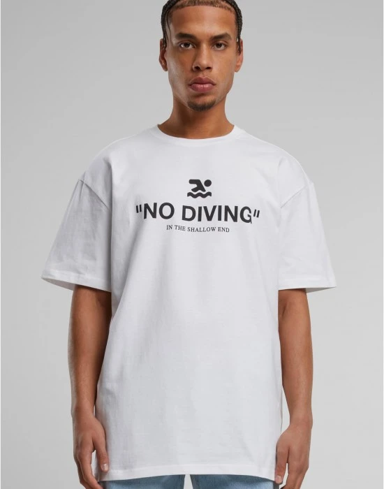 Тениска No Diving Heavy Oversize Tee white XXL