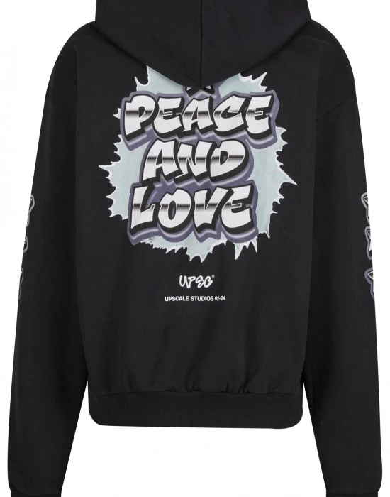 Peace&Love Ultra Heavy Oversize Hoodie black XXL