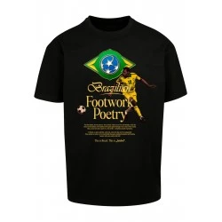 Мъжка тениска в черен цвят Mister Tee Footwork Poetry Oversize