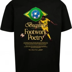 Мъжка тениска в черен цвят Mister Tee Footwork Poetry Oversize