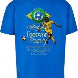 Мъжка тениска в син цвят Mister Tee Footwork Poetry Oversize.