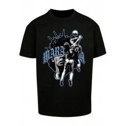 Мъжка тениска в черен цвят Божиите ръце Mister Tee Maradona