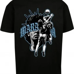 Мъжка тениска в черен цвят Божиите ръце Mister Tee Maradona