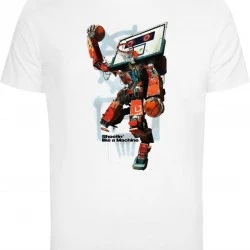 Мъжка тениска в бял цвят Mister Tee Bball Robot