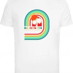 Мъжка тениска в бял цвят Mister Tee Roller Skater