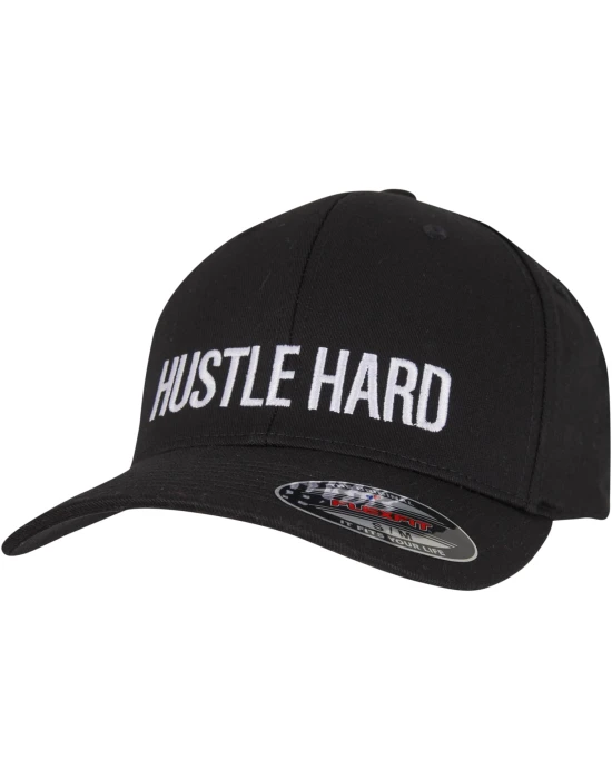 Hustle Wording Flexfit Cap black XXL