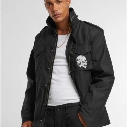 Мъжко яке в черно Mister Tee Two Faced Skull M65 Standard