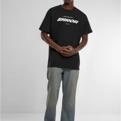 Мъжка тениска в черен цвят Mister Tee Error Wording Oversize