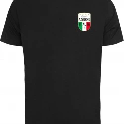Тениска Azurro Italia Crest Tee black XXL