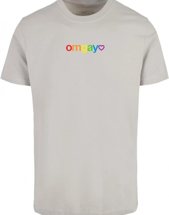 Тениска OMGay Rainbow Pride Tee lightasphalt XXL