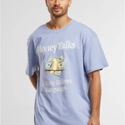 Мъжка тениска в лилаво Mister Tee Money Talks Oversize