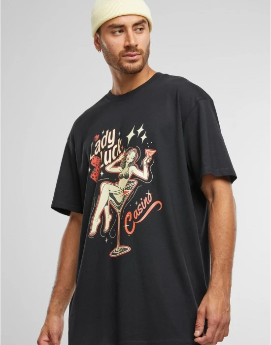 Тениска Lady Luck Oversize Tee black XXL
