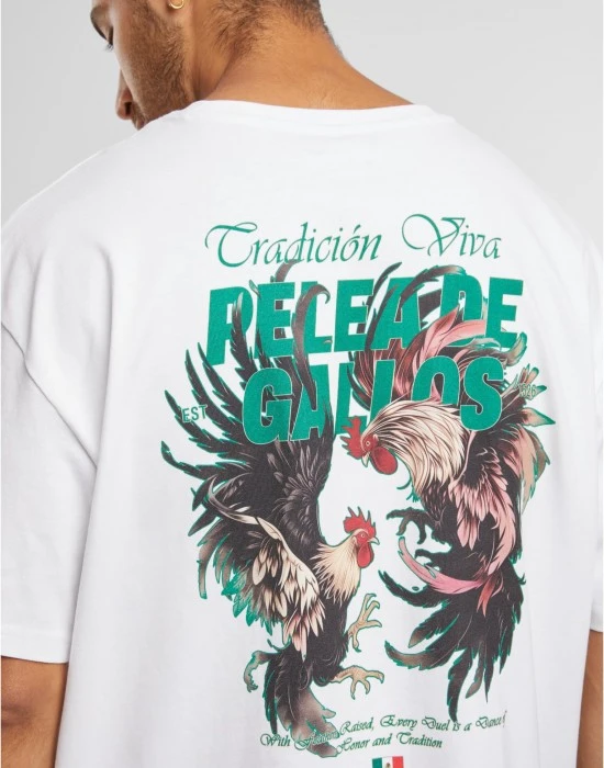 Тениска Pelea De Gallos Oversize Tee white XXL