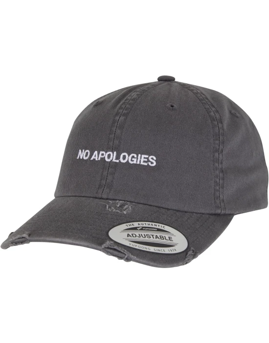 No Apologies Low Profile Destroyed Cap darkgrey one size