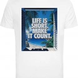 Тениска Life's Short Tee white XXL