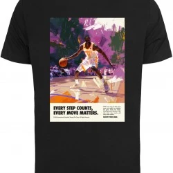 Тениска Every Step Counts Tee black XXL