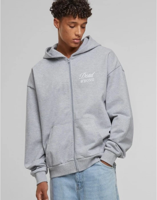 Dangerous Grounds Oversize Zip Hoody heather grey XXL