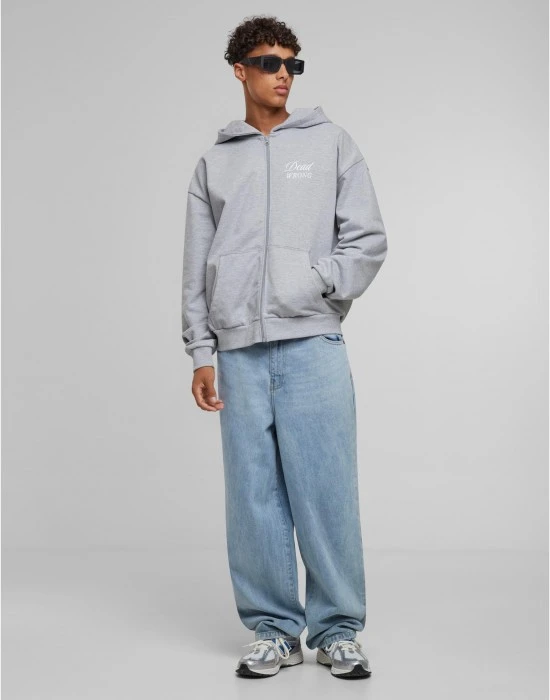 Dangerous Grounds Oversize Zip Hoody heather grey XXL
