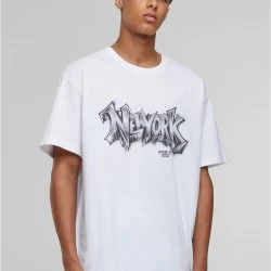 Тениска NY Graffiti Oversize Tee white XXL