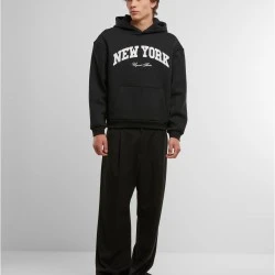 New York Collage Fluffy Hoody black XXL