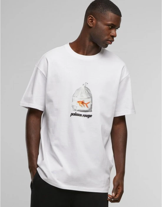 Тениска Poisson Rouge Heavy Oversize Tee white XXL