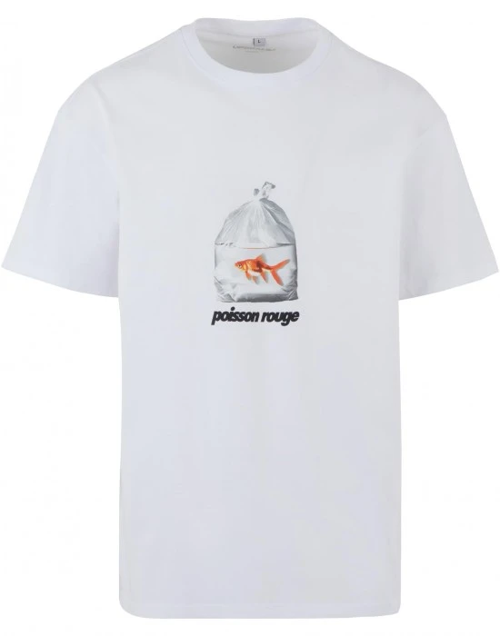 Тениска Poisson Rouge Heavy Oversize Tee white XXL