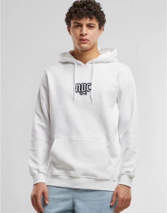 NYC Old English Wording Patch Hoody white XXL