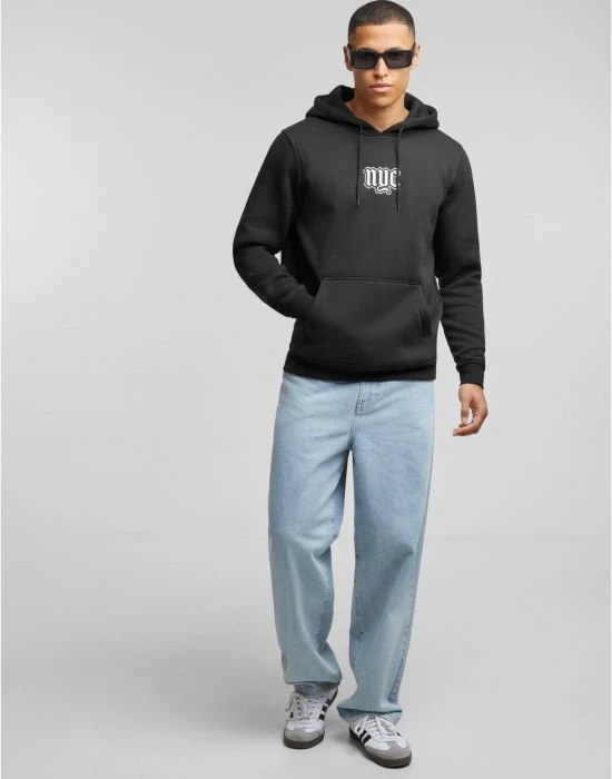 NYC Old English Wording Patch Hoody black XXL