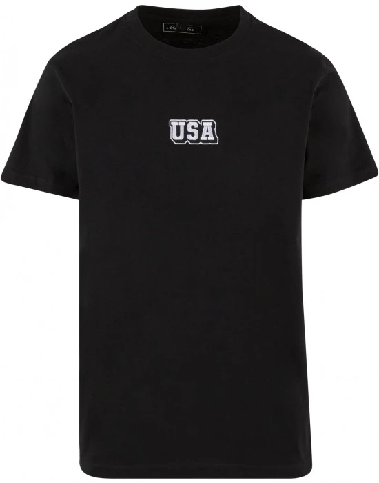 Тениска USA College Wording Patch Tee black XXL