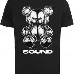 Тениска Feel The Sound Chrome Bear Tee black XXL